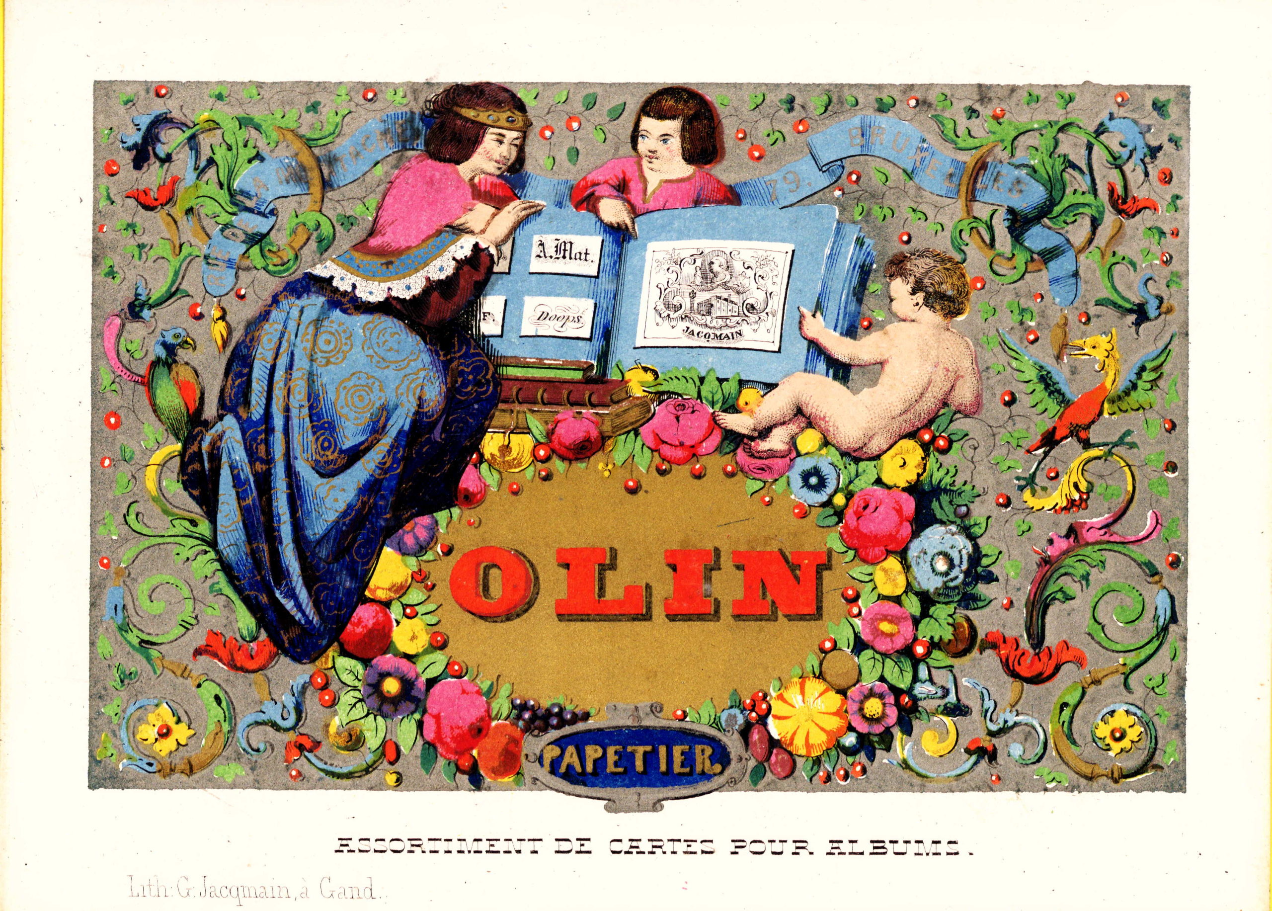 carte COLLECTION D'IMAGE XIX ème siècle ( pas chromo ) accessoire d'école